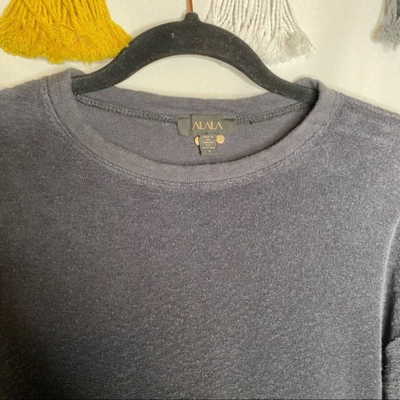 Revolve ALALA Curved Hem Knit Jumper Sweatshirt in Black - Picture 6 of 11